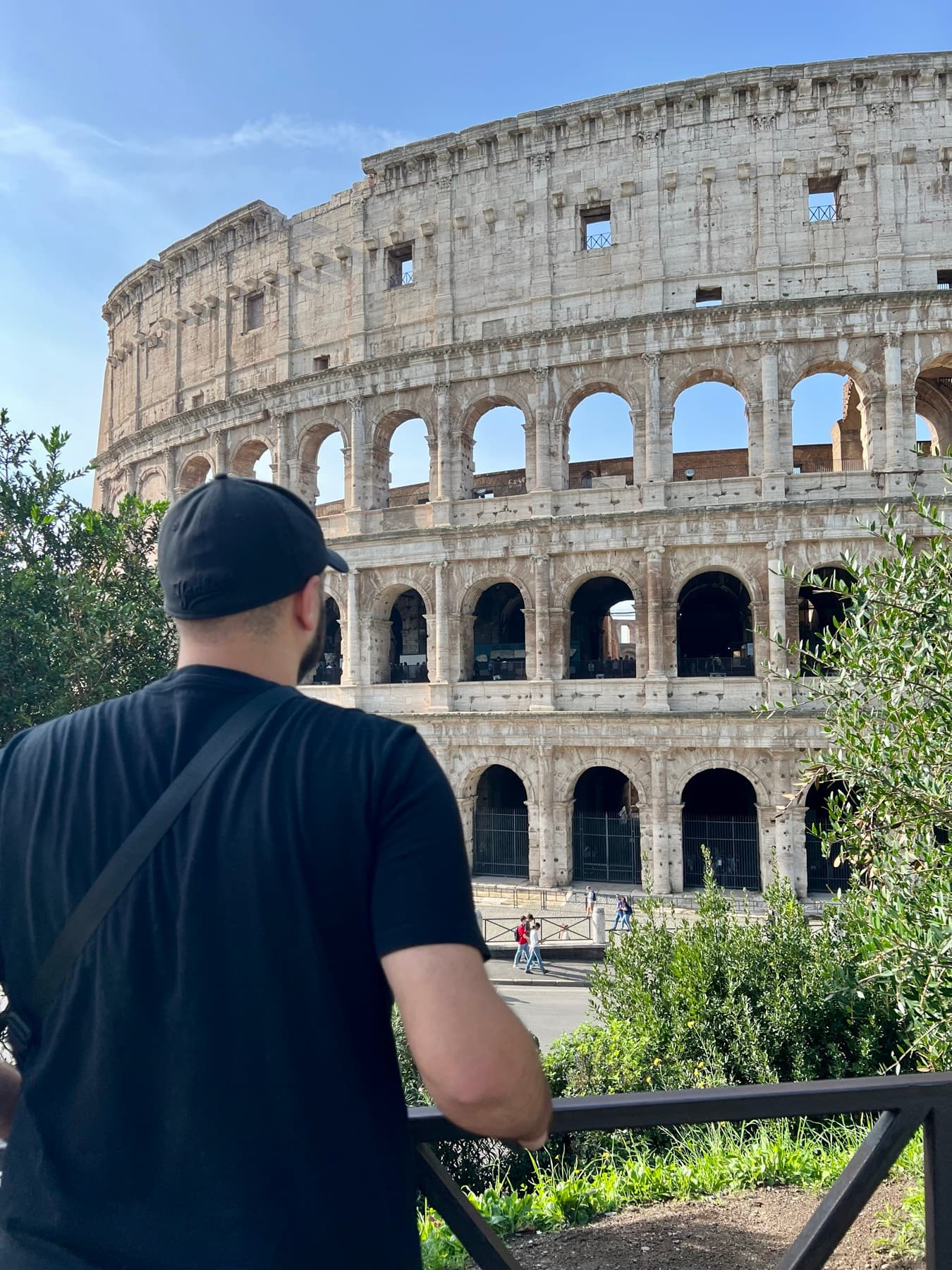 Lucas at the Colosseum in Rome